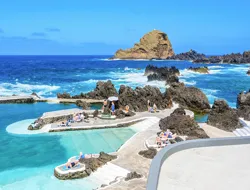 Guided Tour of Cabo Girão and Porto Moniz Lava Pools with Transfers from Funchal